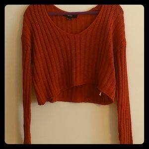 Open-knit cropped sweater